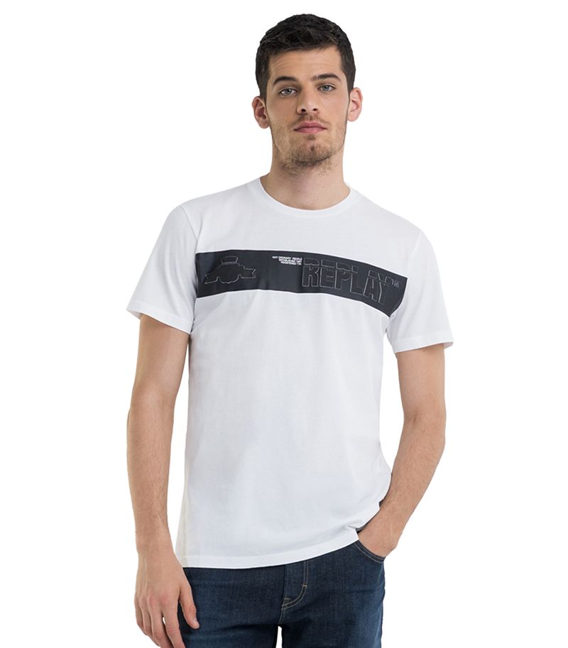 Camiseta-Para-Hombre-Basic-Jersey-Replay