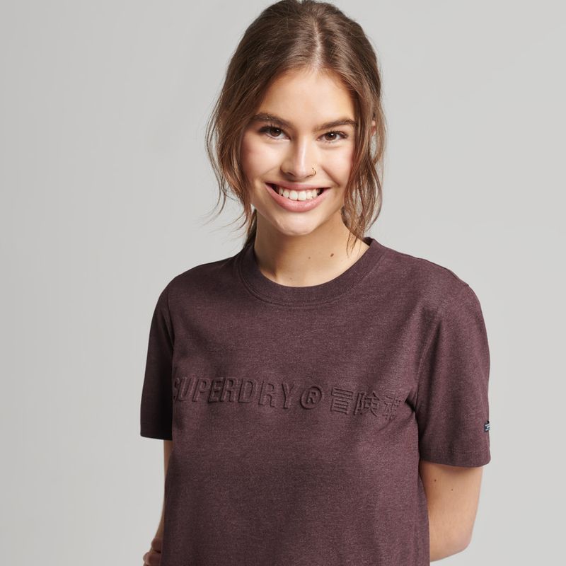 Camiseta-Para-Mujer-Vintage-Corp-Logo-Marl-Tee-Superdry