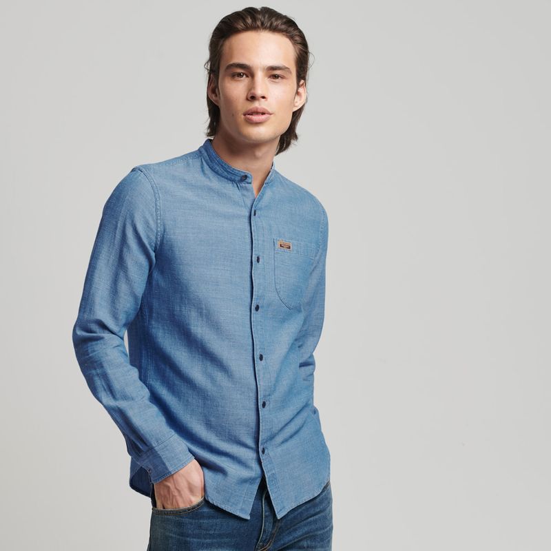 Camisa-Para-Hombre-Vintage-Grandad-Shirt-Superdry