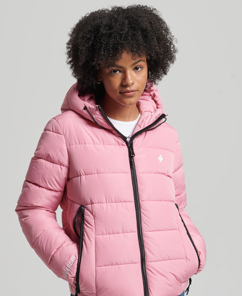 CAZADORA SUPERDRY MUJER NON HOODED SPORTS PUFFER AZULON