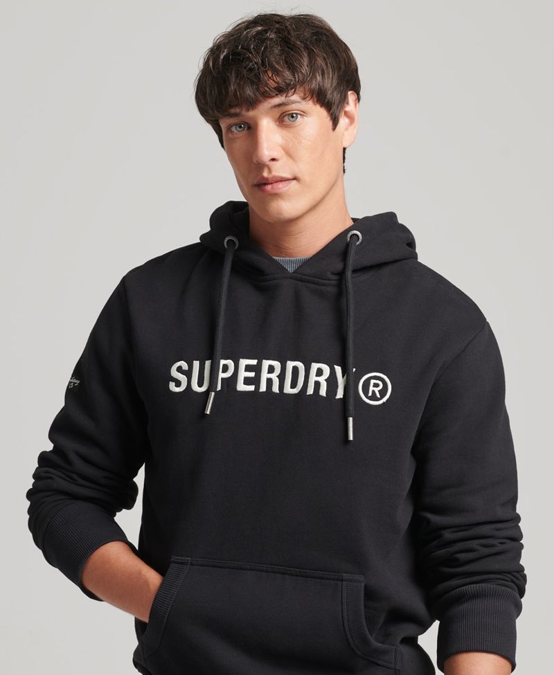 Buzo-Hoodie-Cerrado-Para-Hombre-Vintage-Corp-Logo-Work-Hood-Superdry