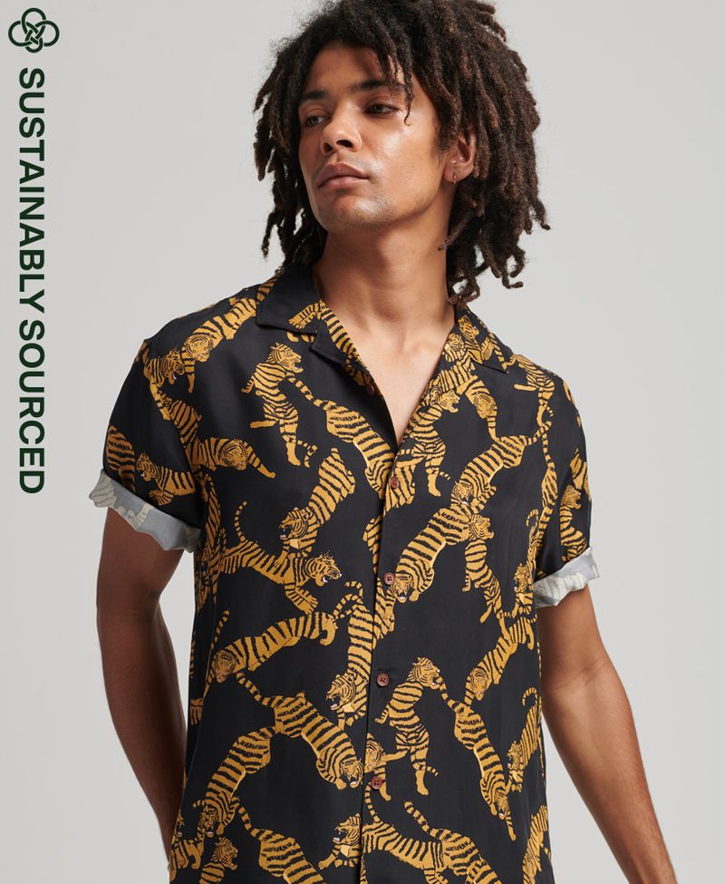 Camisa-Para-Hombre-Vintage-Revere-Ss-Shirt-Superdry