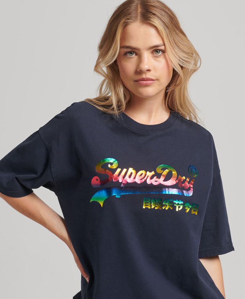 Camiseta-Para-Mujer-Vintage-Logo-Rainbow-Tee-Superdry