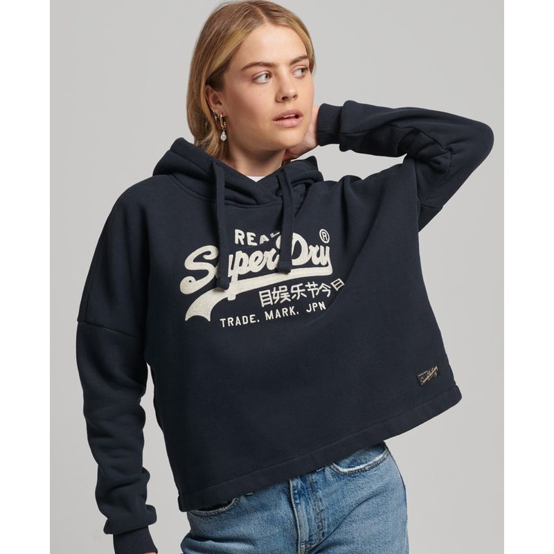 Sweatshirt sudadera con capucha y logotipo en relieve para mujer Superdry