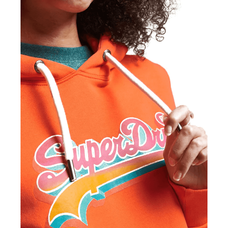 Buzo Hoodie Cerrado Para Mujer Vintage Cl Rainbow Hood Superdry 11148, BUZOS