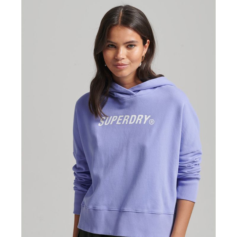 Sudadera con capucha Superdry Embellish verde oscuro mujer