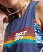 Camiseta-Para-Mujer-Vintage-Cali-Stripe-Vest-Superdry