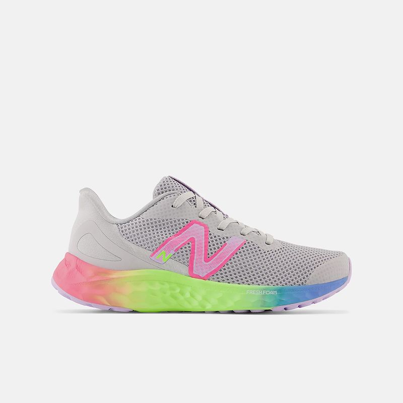 New balance gris y rosa niña best sale