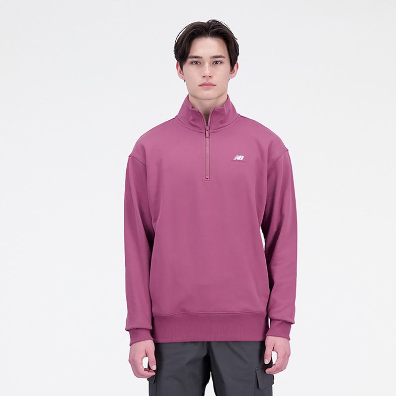 101B---Camiseta-M-C-Para-Hombre-Men-S-Athletics-Terry-1-4-Zip-Nwb---New-Balance