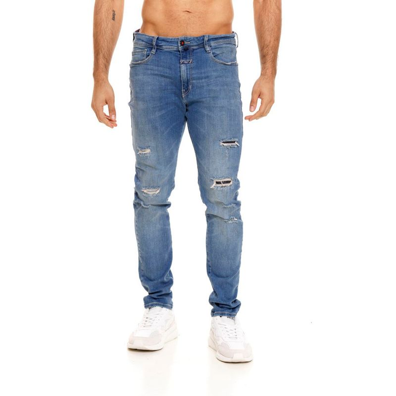 Pantalón skinny stretch de mezclilla para hombre. – Goga & Co