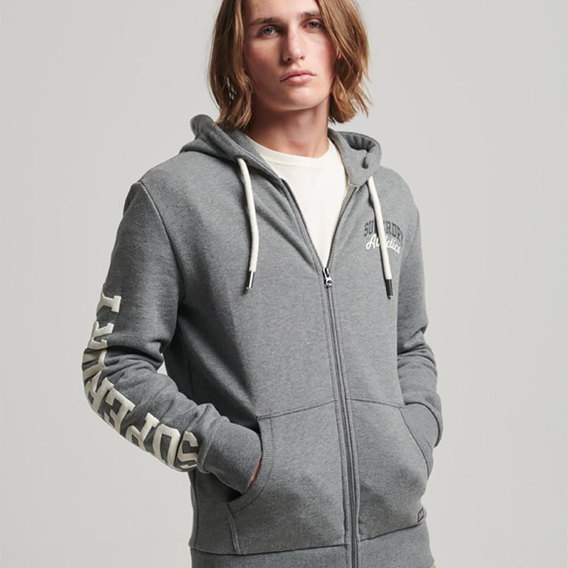 Buzo-Hoodie-Abierto-Para-Hombre-Vintage-Gym-Athletic-Ziphood-Superdry