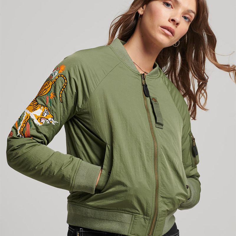 Chaqueta Casual Para Mujer Vintage Military Suikajan Superdry