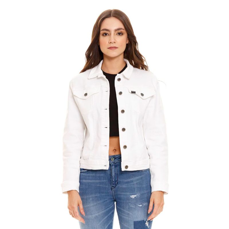 Cazadora denim blanca discount mujer