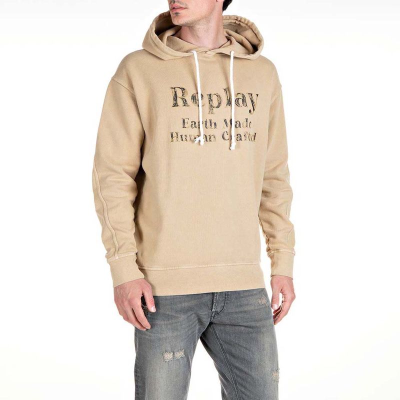 Buzo Hoodie Cerrado Para Hombre Sweatshirt Replay 4382