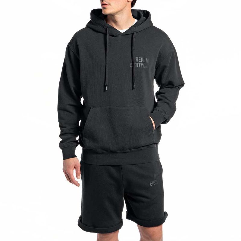 Buzo Hoodie Cerrado Para Hombre Sweatshirt Replay 4382