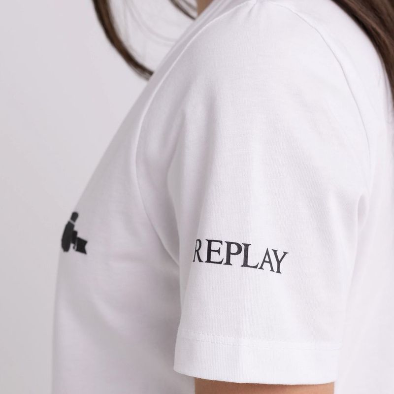 Camiseta-Manga-Corta-Para-Mujer-Replay