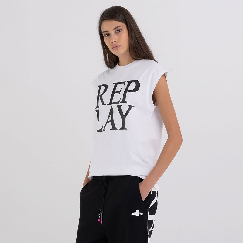 Camiseta Manga Sisa Para Mujer Replay 58054