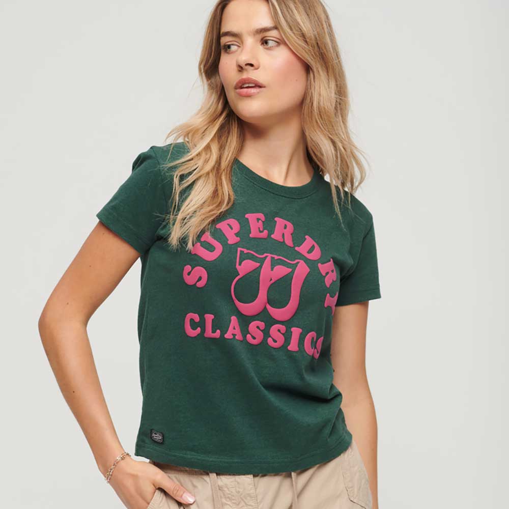 Camiseta Para Mujer College Scripted Graphic Superdry, CAMISETAS