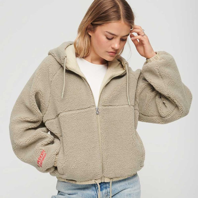 Chaqueta-Casual-Para-Mujer-Borg-Boxy-Superdry