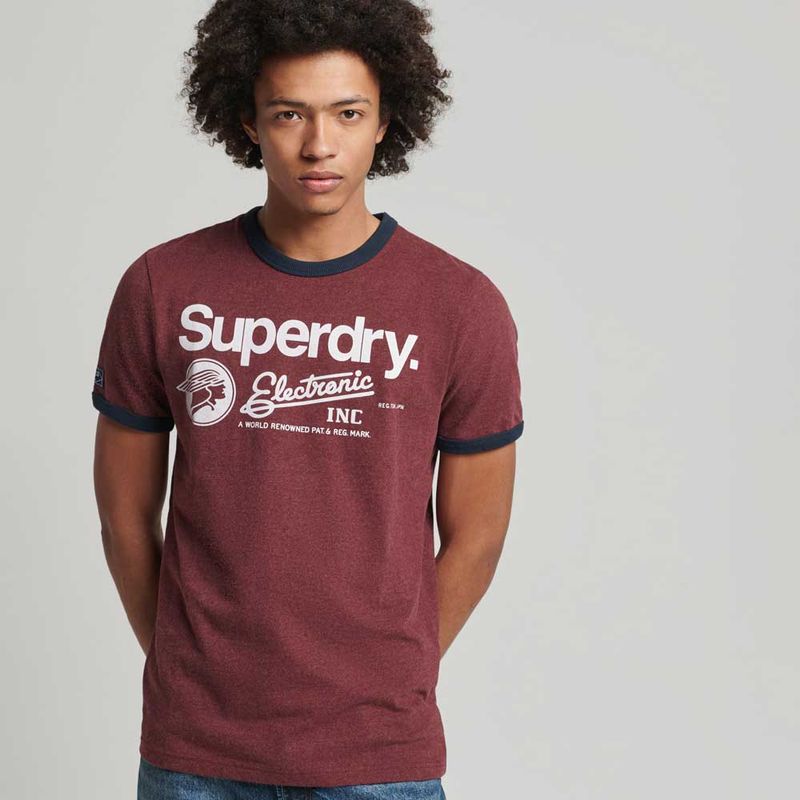 Camiseta-Para-Hombre-Vintage-Ringer-Superdry