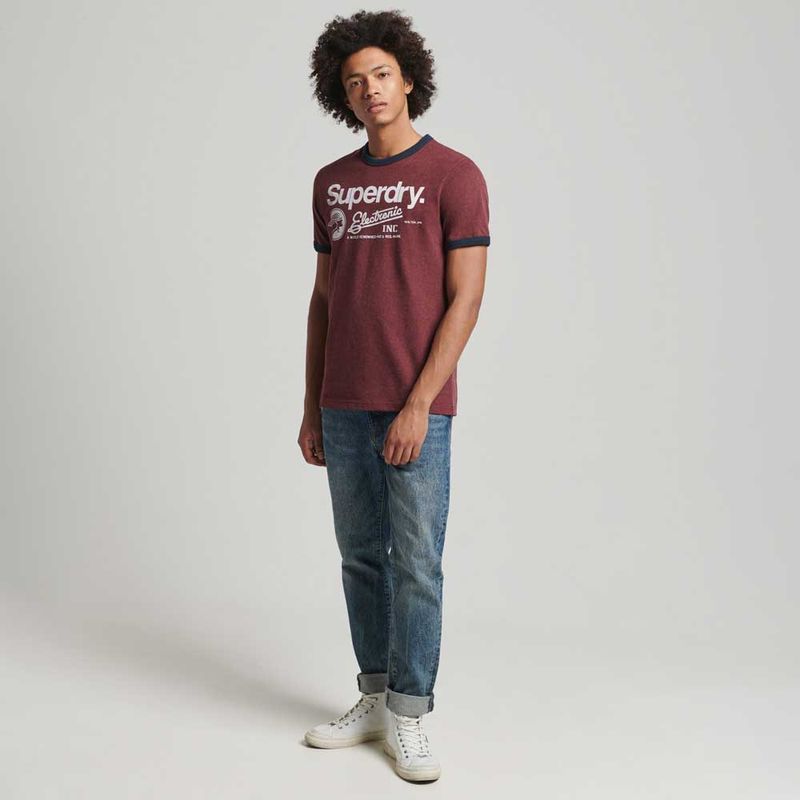 Camiseta-Para-Hombre-Vintage-Ringer-Superdry