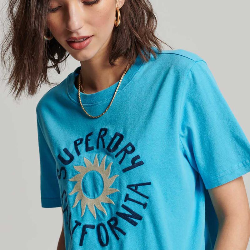 Camiseta-Para-Mujer-Vintage-Cali-Cutout-Superdry