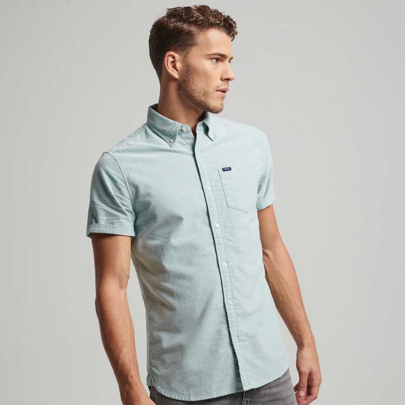 Camisa-Manga-Corta-Para-Hombre-Vintage-Oxford-Superdry