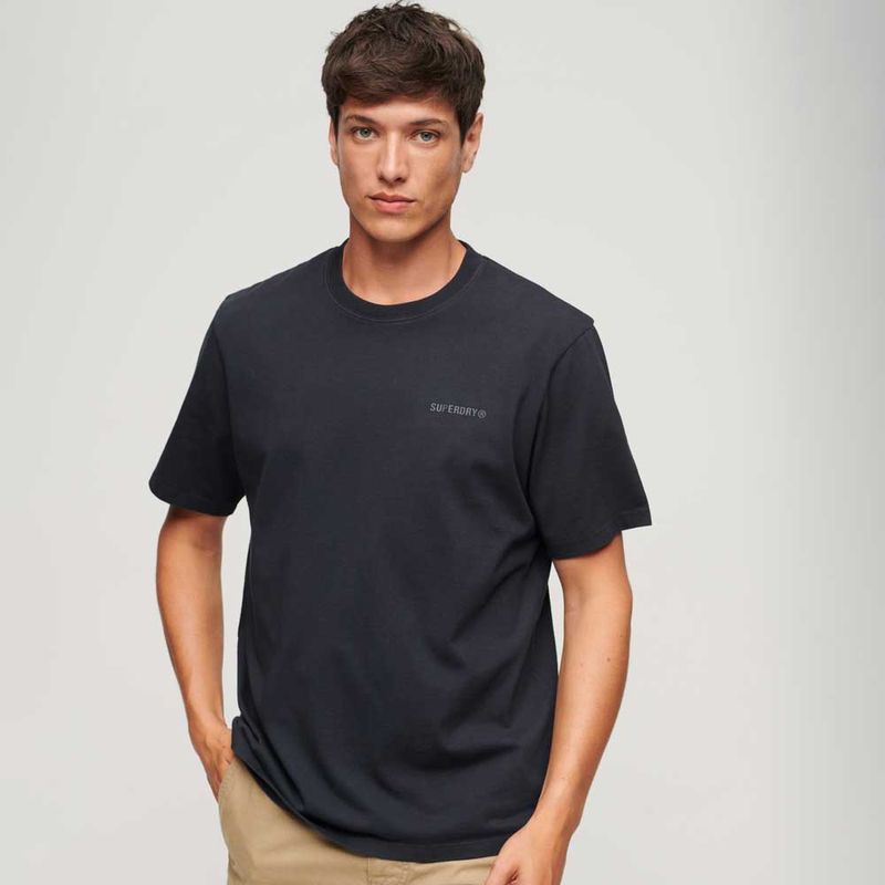 Camiseta-Para-Hombre-Overdyed-Logo-Loose-Superdry