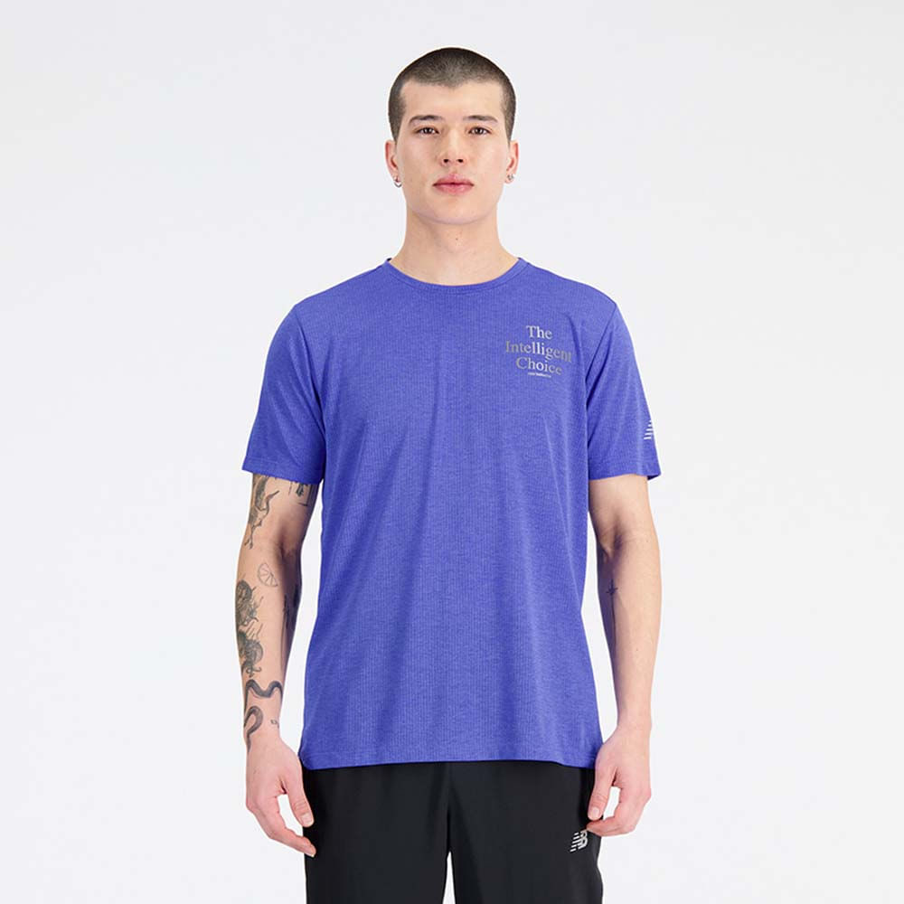 Camiseta New Balance Impact Run Masculina - Musgo