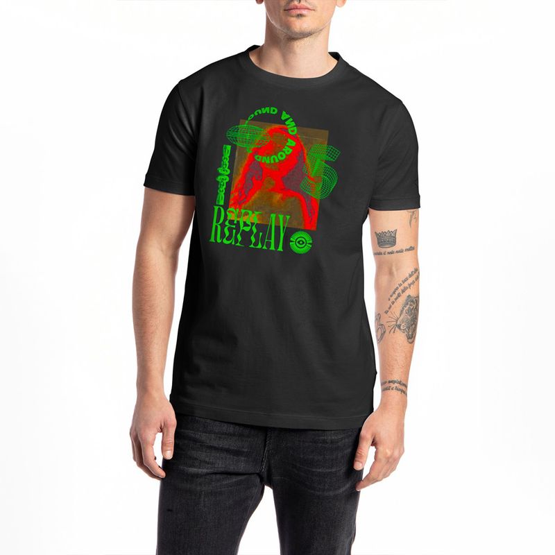 Camiseta-Manga-Corta-Para-Hombre-Replay