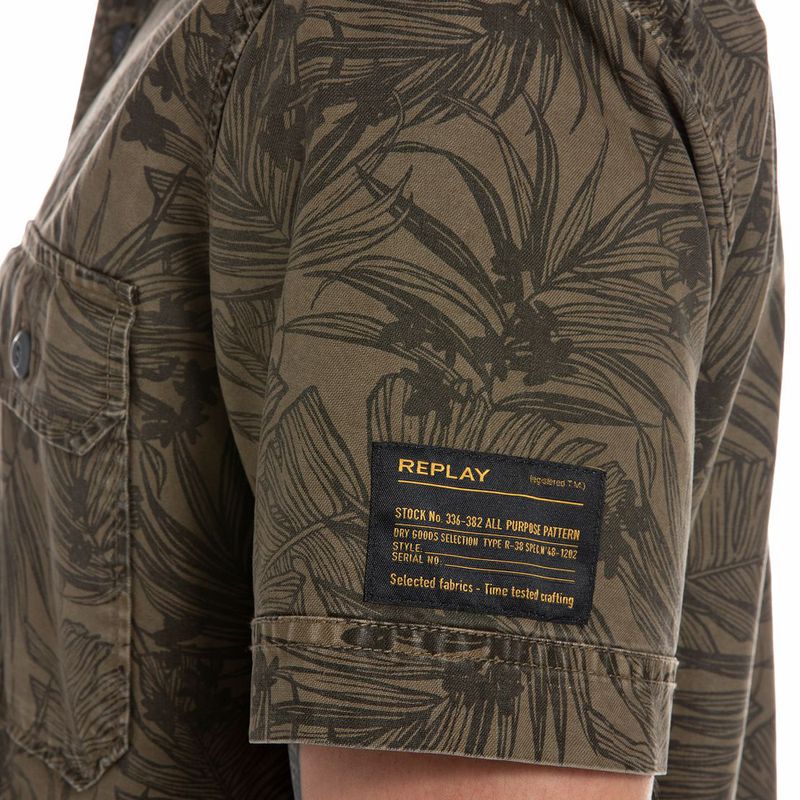 Camisa-Manga-Corta-Para-Hombre-Replay