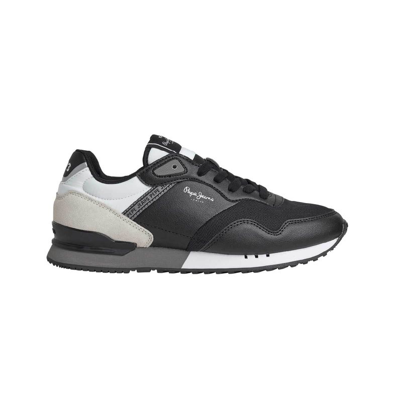 Tenis Pepe Jeans Hombre London Bright M Negro Blanco Pilatos