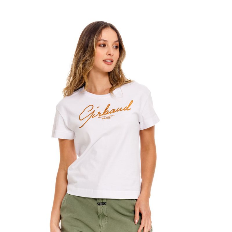 Camiseta-Manga-Corta-Para-Mujer-Girbaud