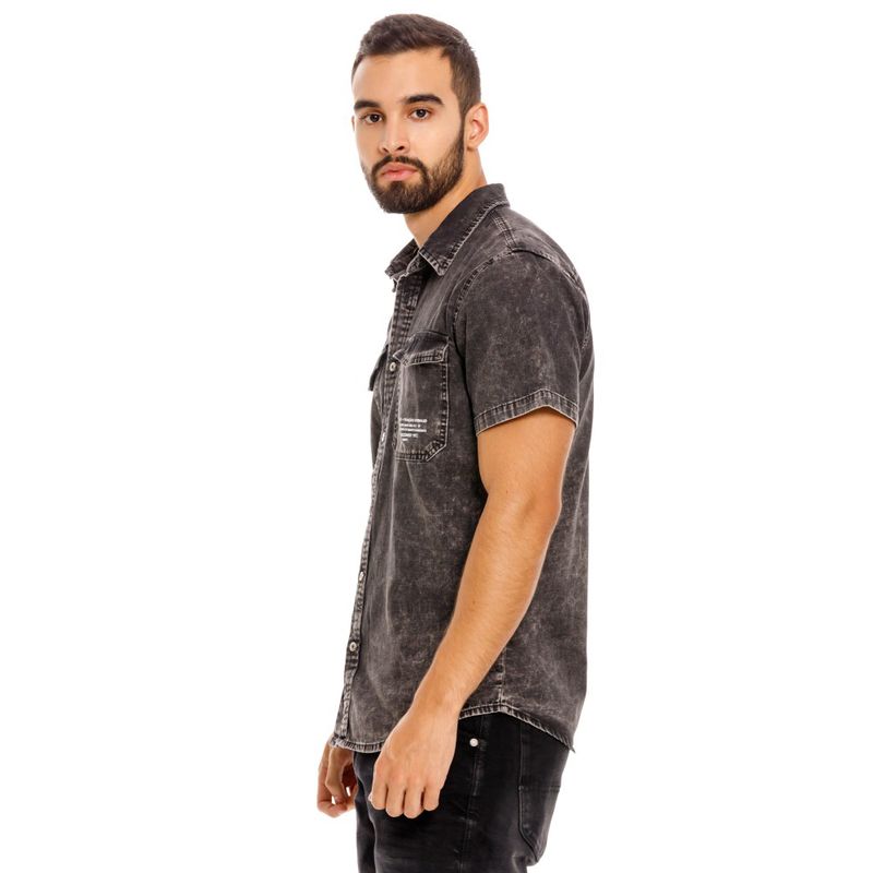 Camisa-Manga-Corta-Denim-Para-Hombre-Napoleon-Girbaud
