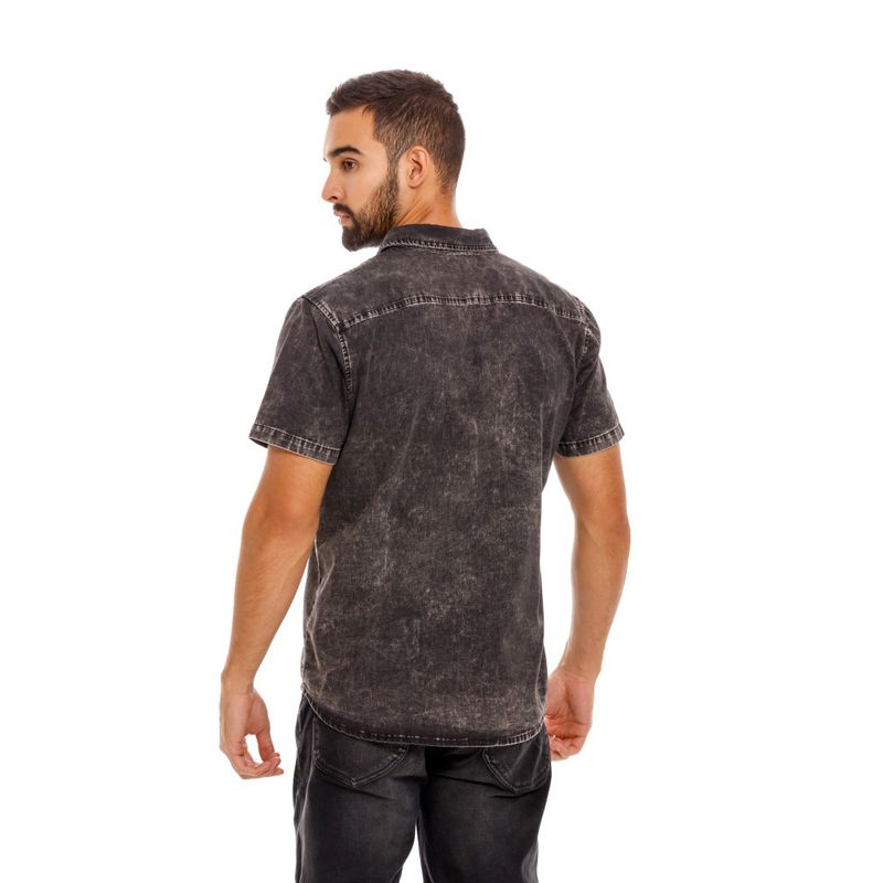 Camisa-Manga-Corta-Denim-Para-Hombre-Napoleon-Girbaud