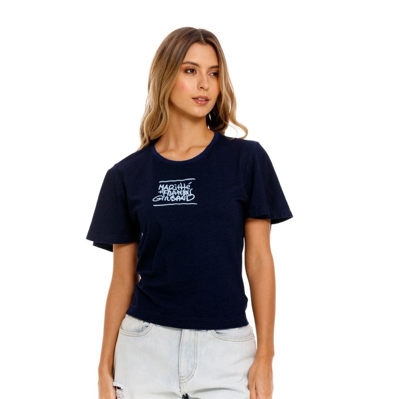 -Camiseta-Manga-Corta--Para-Mujer-Girbaud