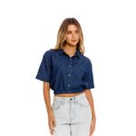 Camisa-Manga-Corta-Denim-Para-Mujer-Aile-Girbaud