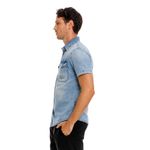 Camisa-Manga-Corta-Denim-Para-Hombre-Napoleon-Girbaud