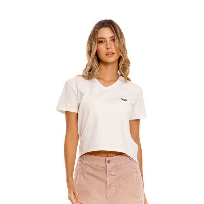 Camiseta-Manga-Corta-Para-Mujer-Rose-Girbaud