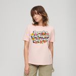 Camiseta-Manga-Corta-Para-Mujer-70-S-Floral-Script-Logo-Tee-Superdry