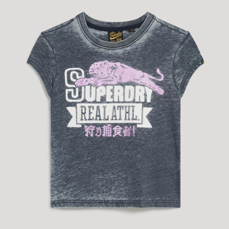 Camiseta-Para-Mujer-Varsity-Burnout-Cap-Slv-Tee-Superdry