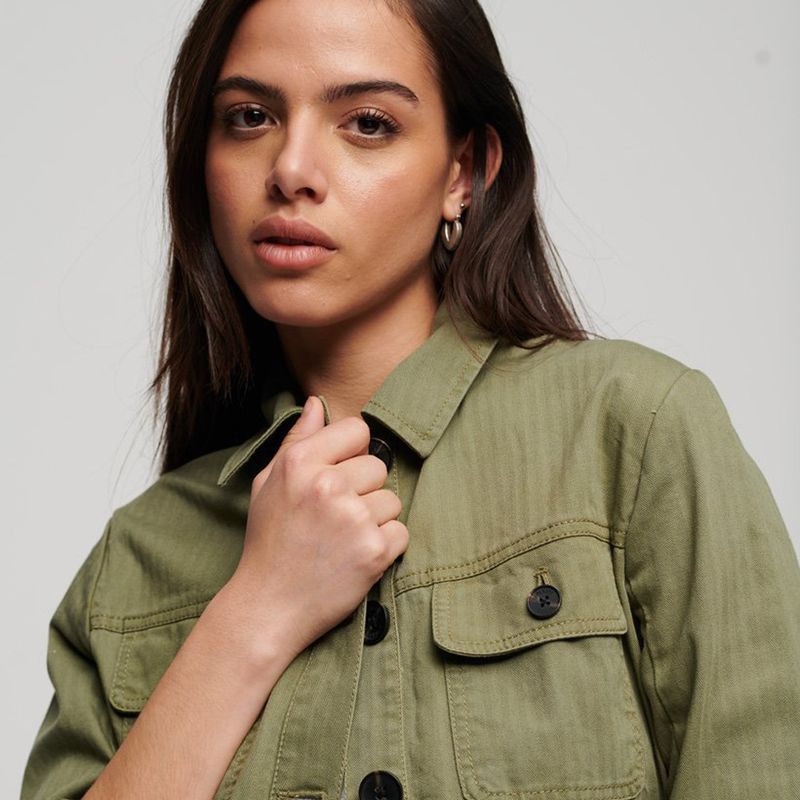 Chaqueta-Casual-Para-Mujer-Cotton-Belted-Safari-Superdry