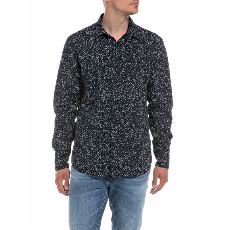 Camisa-Manga-Larga-Para-Hombre-Replay