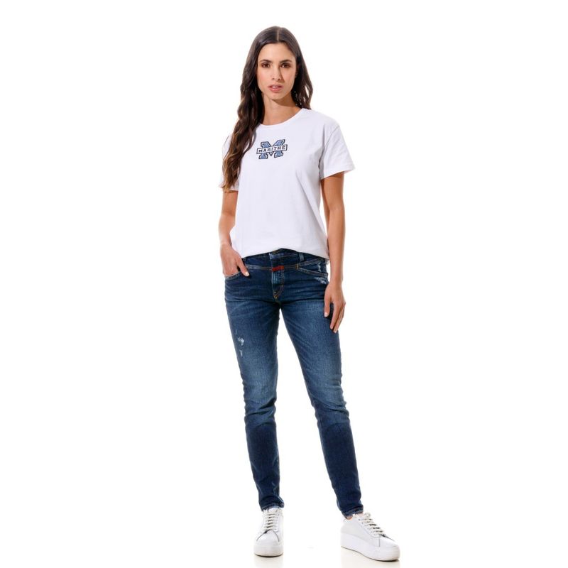 Camiseta-Manga-Corta-Para-Mujer-Le-Marithe-Girbaud