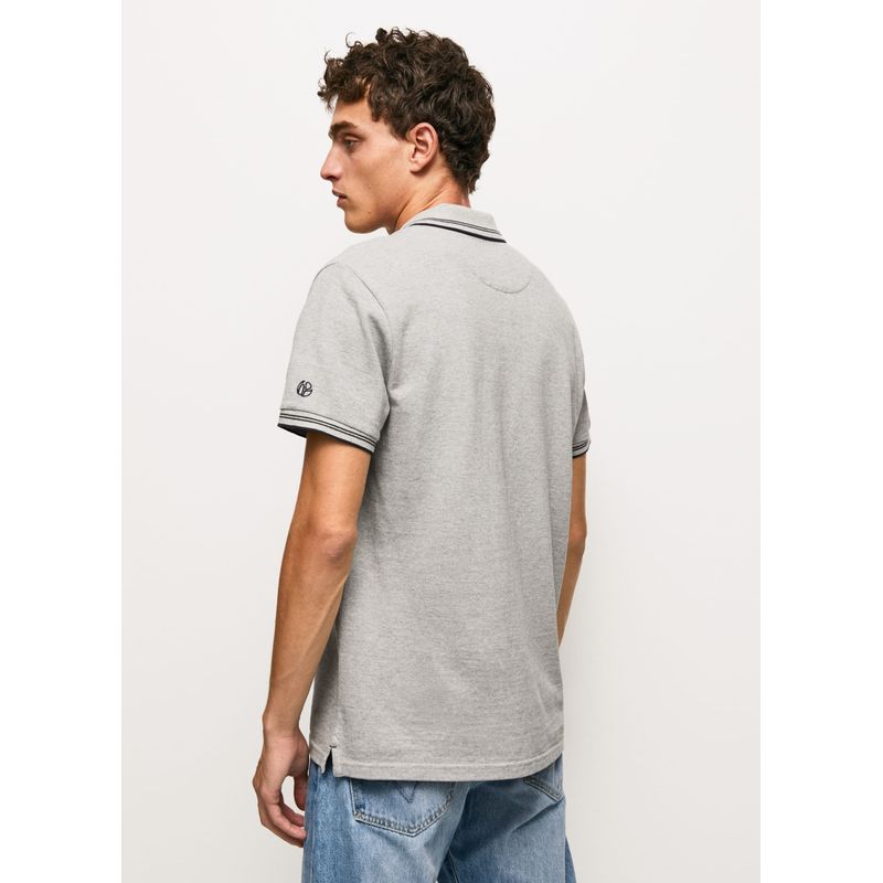 Camisa Polo Pepe Jeans Para Hombre Jett Color Gris Pilatos