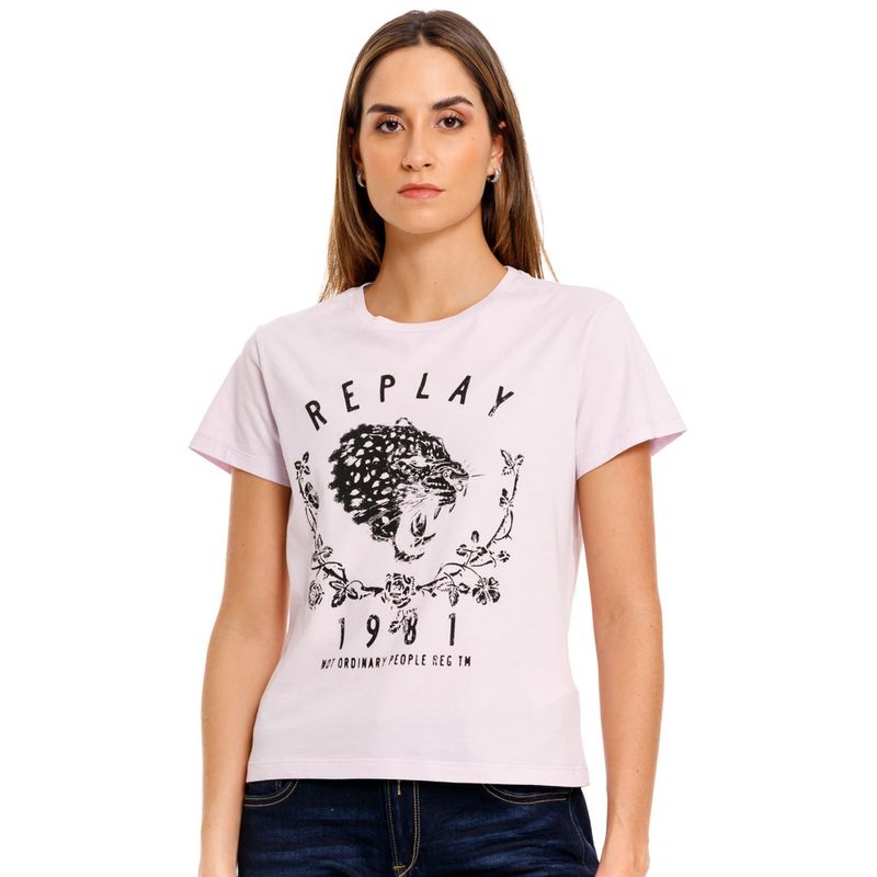 Camiseta-Manga-Corta-Para-Mujer-