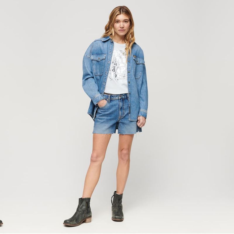 Camiseta-Manga-Corta-Para-Mujer-Foil-Workwear-Fitted-Tee-Superdry