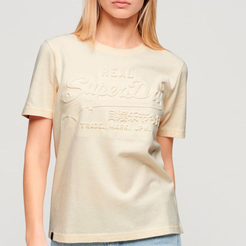 Camiseta-Manga-Corta-Para-Mujer-Embossed-Vl-Relaxed-T-Shirt-Superdry