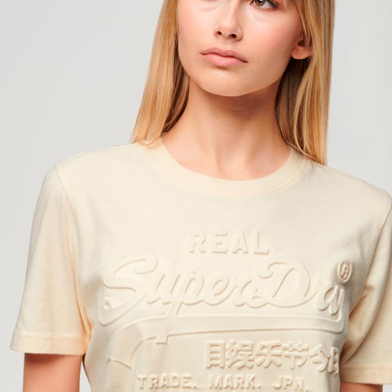 Camiseta-Manga-Corta-Para-Mujer-Embossed-Vl-Relaxed-T-Shirt-Superdry