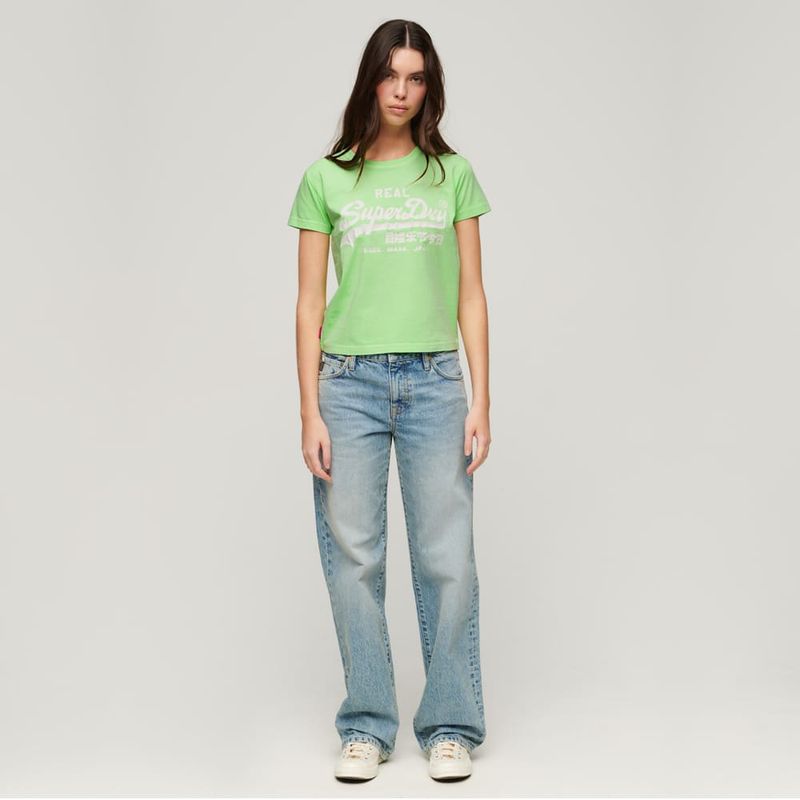 Camiseta-Manga-Corta-Para-Mujer-Neon-Vl-Graphic-Fitted-Tee-Superdry
